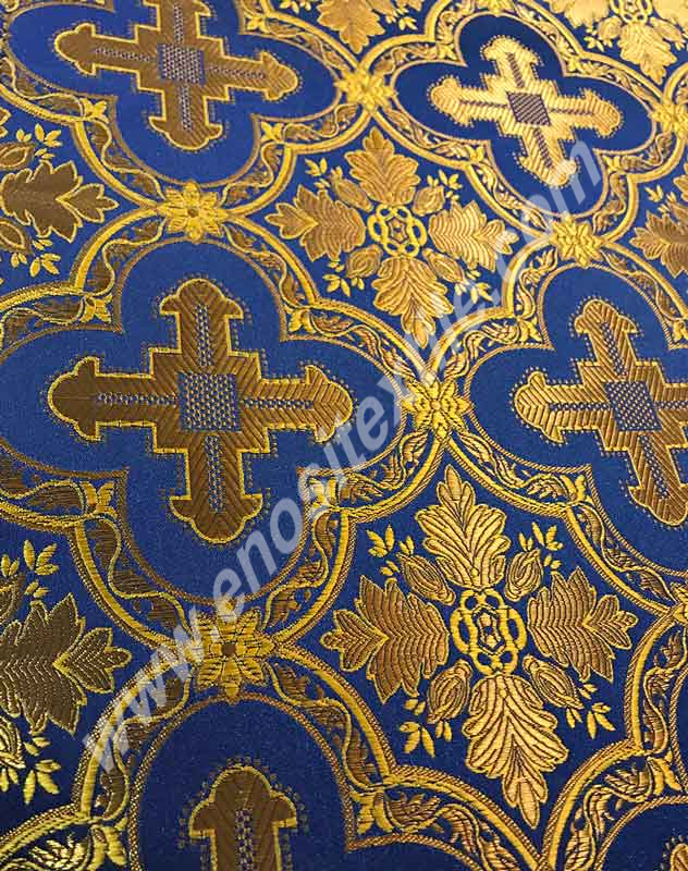 KL-036 Navy Blue-Gold Brocade Fabrics